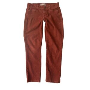 J Crew Size 29 Short 29S Matchstick Cords Corduroy Pants Rust Deep Orange